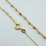 Cadena Denario 3.8gr / 45cm / 3mm Tres Oros +4 18K ©