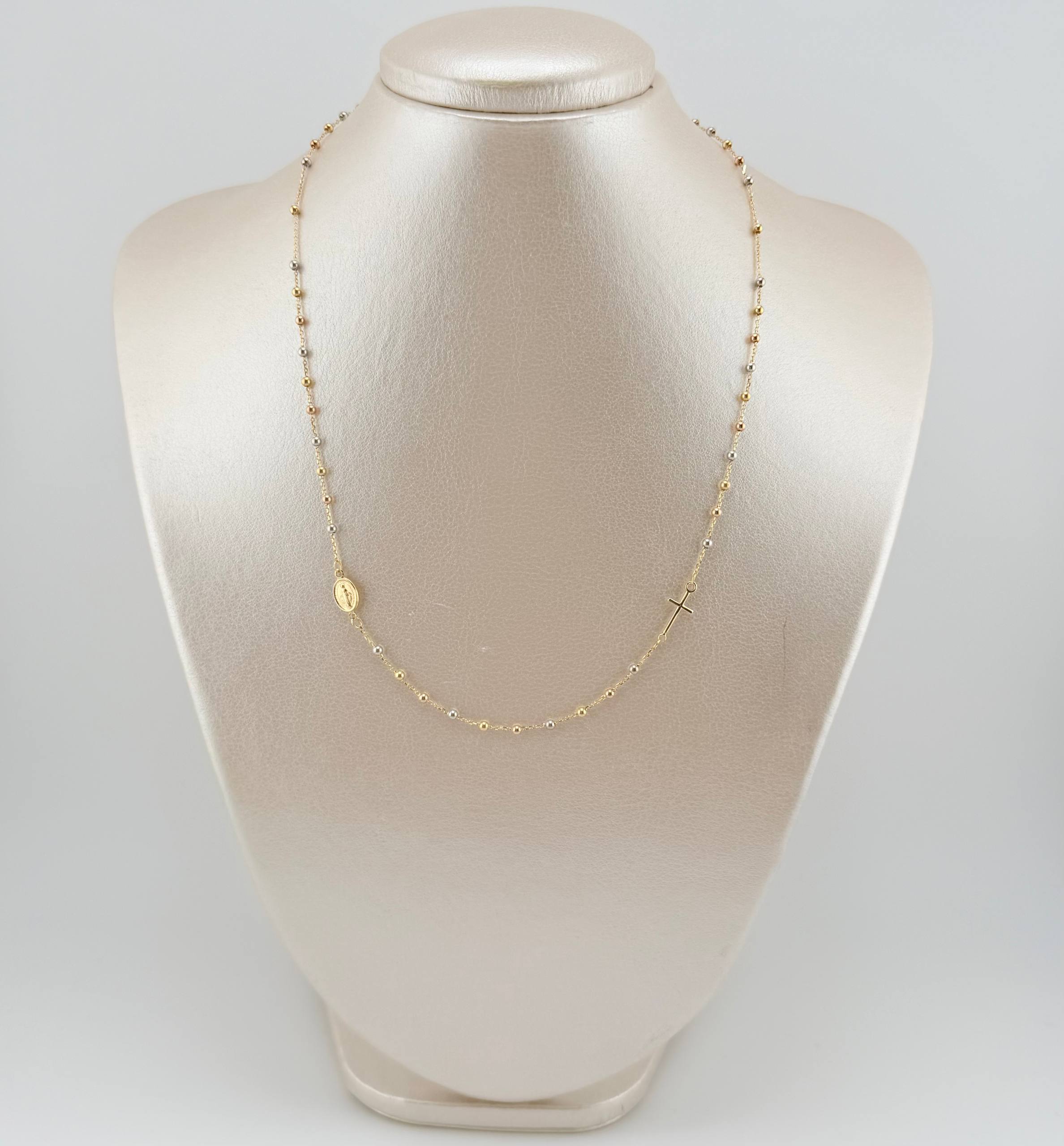 Cadena Denario 3.8gr / 45cm / 3mm Tres Oros +4 18K *