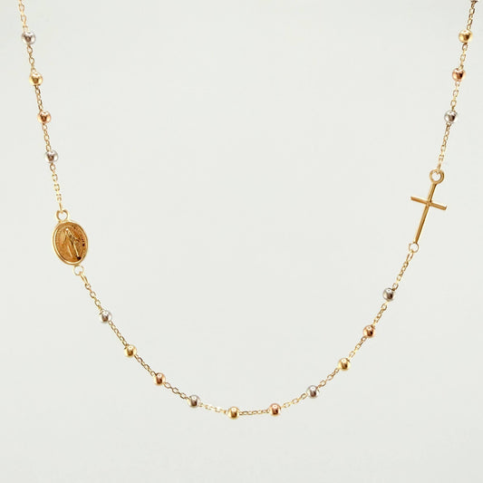 Cadena Denario 2.9gr / 45cm / 3mm Tres Oros +4 18K ©