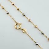 Cadena Denario 3.8gr / 45cm / 3mm Tres Oros +4 18K *