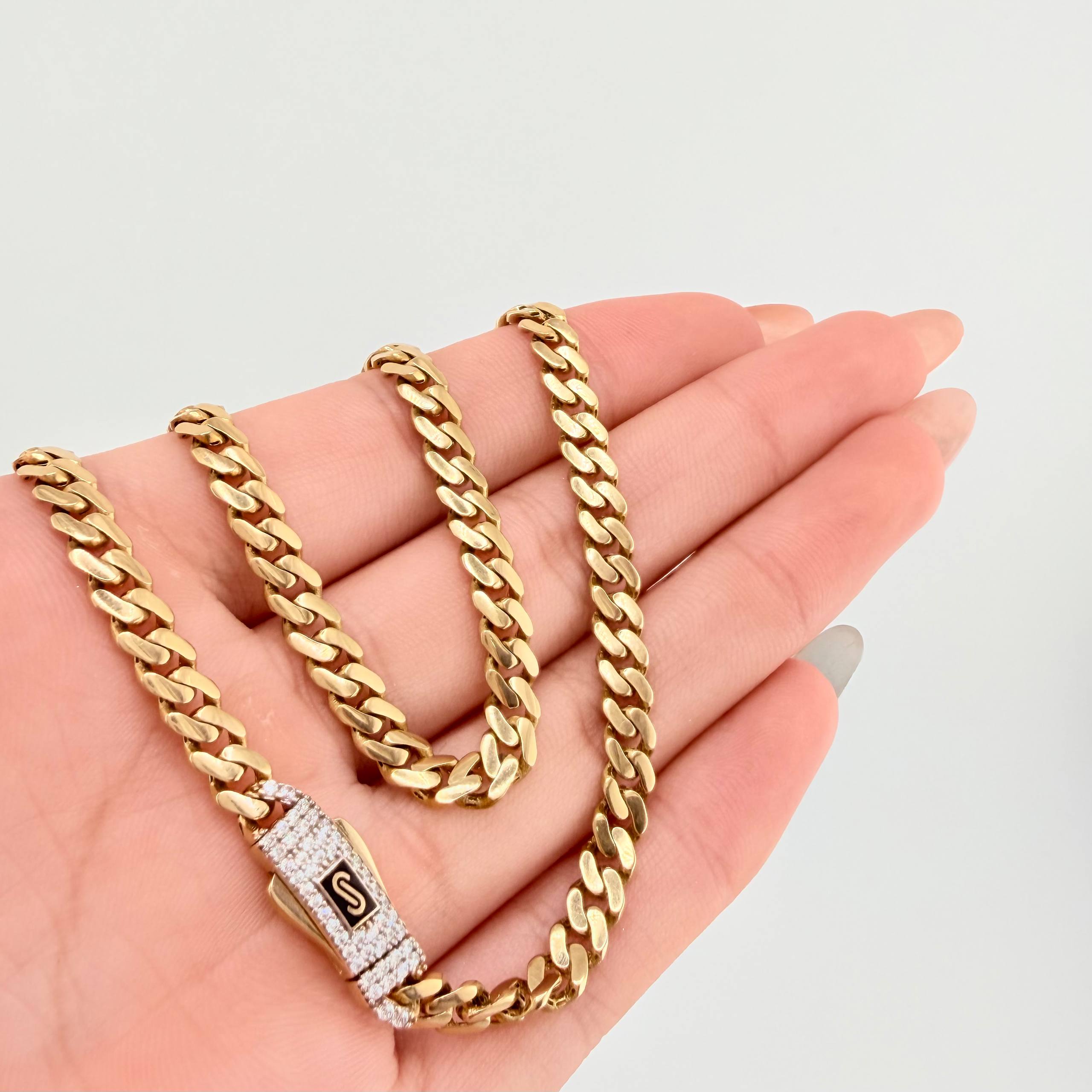 Cadena Cubana Infinito 19.2gr / 60cm / 4.9mm Oro Amarillo +4 18K