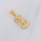 Dije Rostro Cristo 3.45g / 3cm Dos Oros Amarillo Blanco 18K