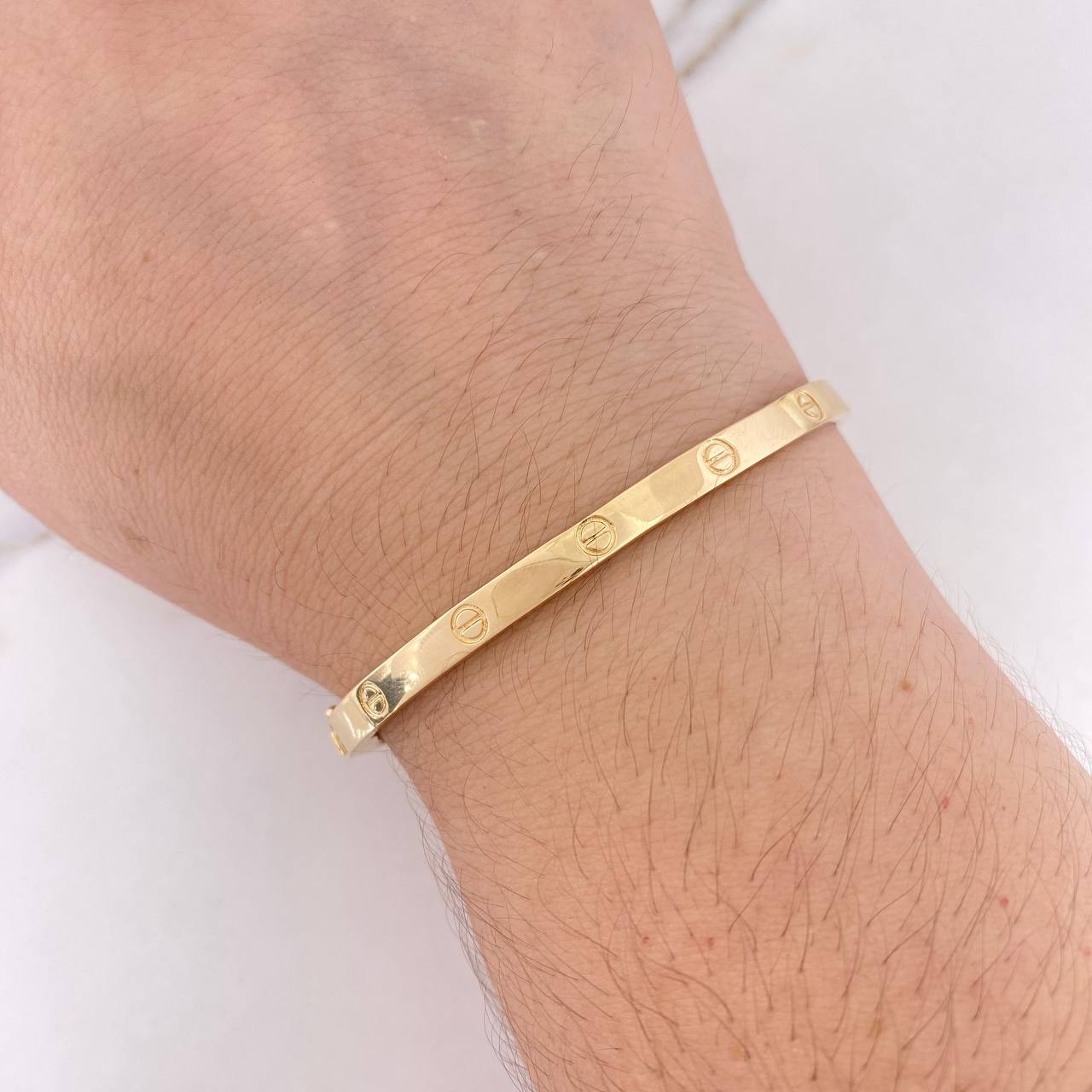 Pulso Aro Tornillo 10.3gr / 17cm / Oro Amarillo 18K #