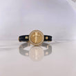 Pulso Cruz 15.6gr / 20cm / Caucho Negro Oro Amarillo 18K #