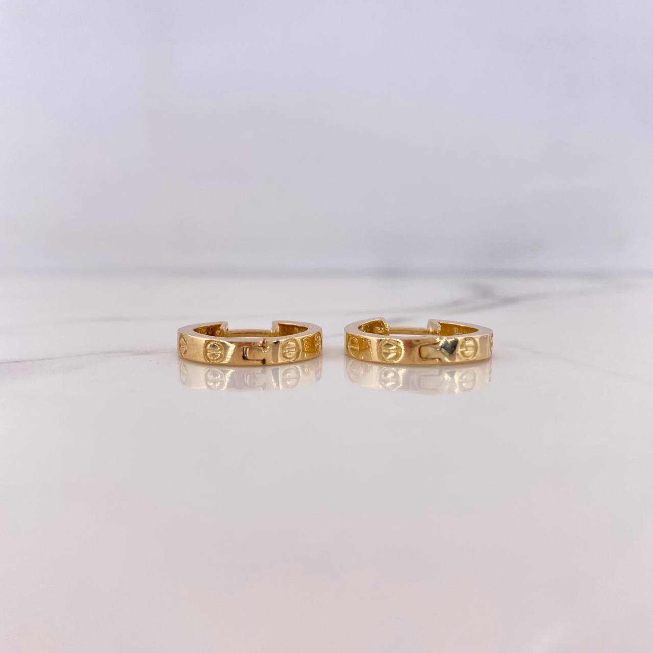 Candongas Tornillo 4.5gr / 1.7cm / Oro Amarillo 18K #