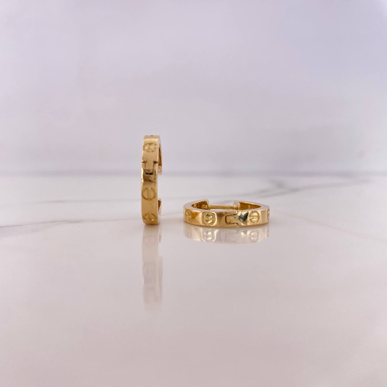 Candongas Tornillo 4.5gr / 1.7cm / Oro Amarillo 18K #