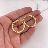 Candongas Nico 3.1gr / 2.8cm / Entorchadas Oro Amarillo 18K #