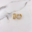 Candongas Tribal 7gr / 1.6cm / Circones Blancos Oro Amarillo 18K #