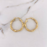 Candongas Valen 3.15gr / 3cm / Espiral Rayadas Oro Amarillo 18K $
