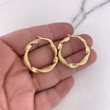 Candongas Valen 3.15gr / 3cm / Espiral Rayadas Oro Amarillo 18K $