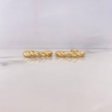 Candongas Mati 5.2gr / 3.1cm / Entorchadas Oro Amarillo 18K #