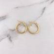 Candongas Andy 1.85gr / 2cm / Rayadas Oro Amarillo 18K $