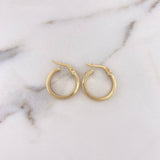Candongas Andy 1.85gr / 2cm / Rayadas Oro Amarillo 18K $