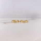 Candongas Andy 1.85gr / 2cm / Rayadas Oro Amarillo 18K $
