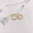 Candongas Andy 1.4gr / 1.6cm / Rayadas Oro Amarillo 18K #