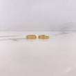 Candongas Tornillo 3.1gr / 1.3cm / Circones Blancos Oro Amarillo 18K #