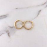 Candongas Tornillo 4.2gr / 1.7cm / Circones Blancos Oro Amarillo 18K #