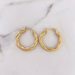 Candongas Mary 3.05gr / 2.5cm / Entorchadas Oro Amarillo 18K #