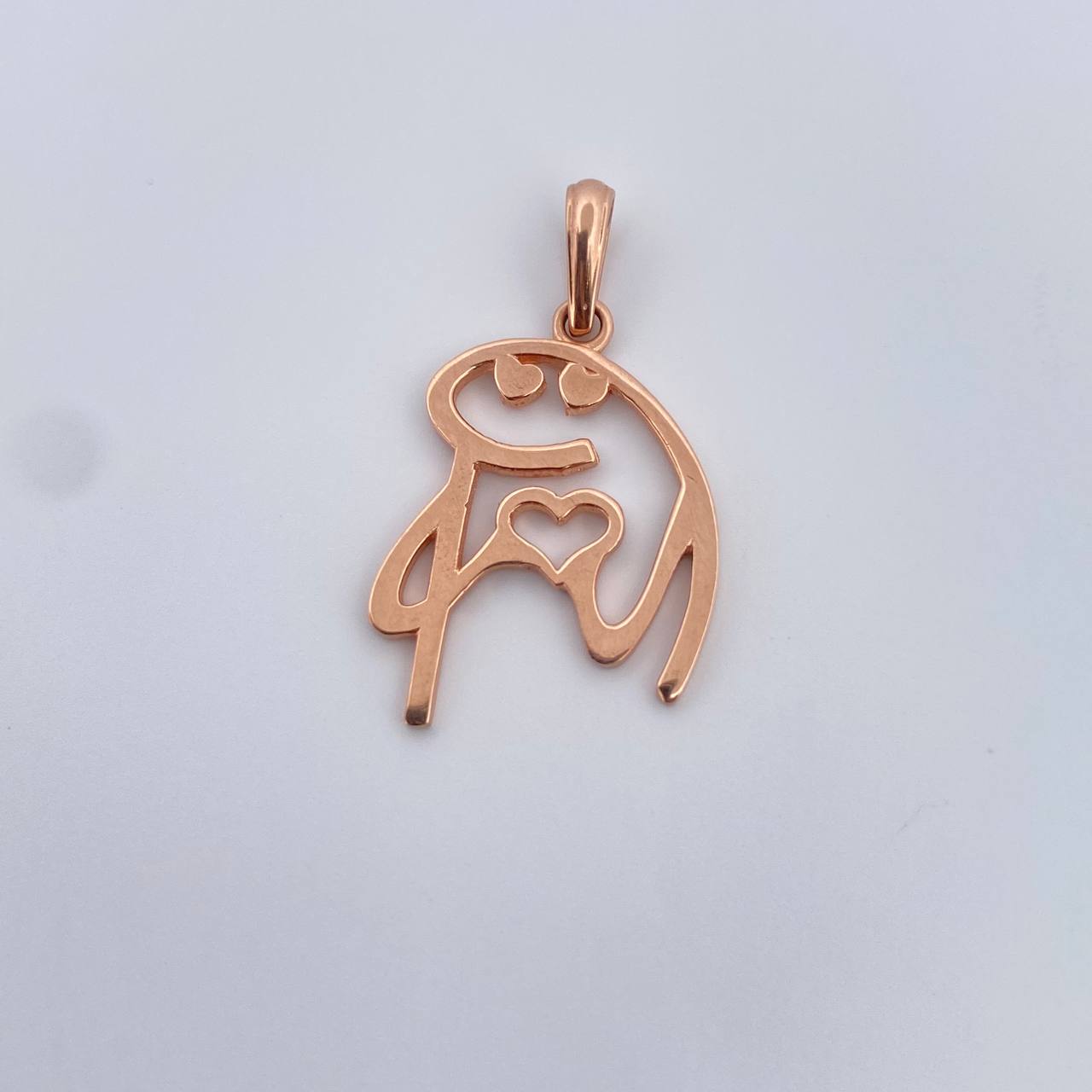 Dije Flork Silueta 2.05gr / 2.8cm / Liso Oro Rosa 18K &