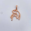Dije Flork Silueta 2.05gr / 2.8cm / Liso Oro Rosa 18K &