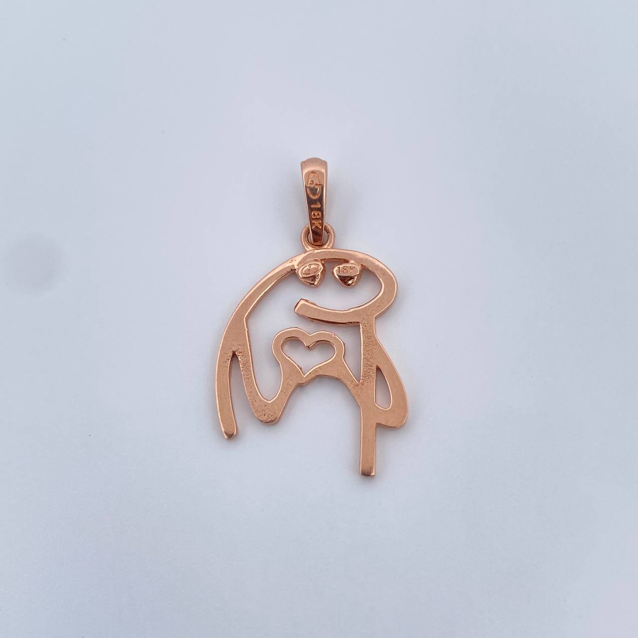 Dije Flork Silueta 2.05gr / 2.8cm / Liso Oro Rosa 18K &