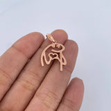 Dije Flork Silueta 2.05gr / 2.8cm / Liso Oro Rosa 18K &
