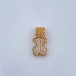 Dije Malla Oso Ts 1.95gr / 1.9cm / Circones Blancos Oro Amarillo 18K &