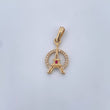 Dije Torre Eiffel 1.15gr / 2.3cm / Circones Blancos Rojo Oro Amarillo 18K &