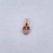 Dije Buho 0.45gr / 1.3cm / Circones Blancos Azules Oro _Rosa 18K &