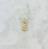 Dije Letra S Cursiva 0.4gr / 1.6cm / Lisa Oro Amarillo 18K ©