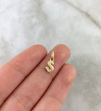 Dije Letra S Cursiva 0.4gr / 1.6cm / Lisa Oro Amarillo 18K ©