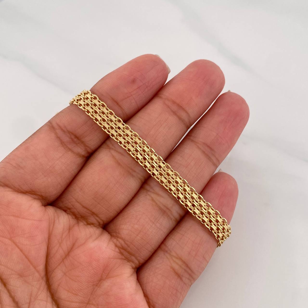 Pulso Chino 8.2g / 19cm / 6.13mm Oro Amarillo 18K