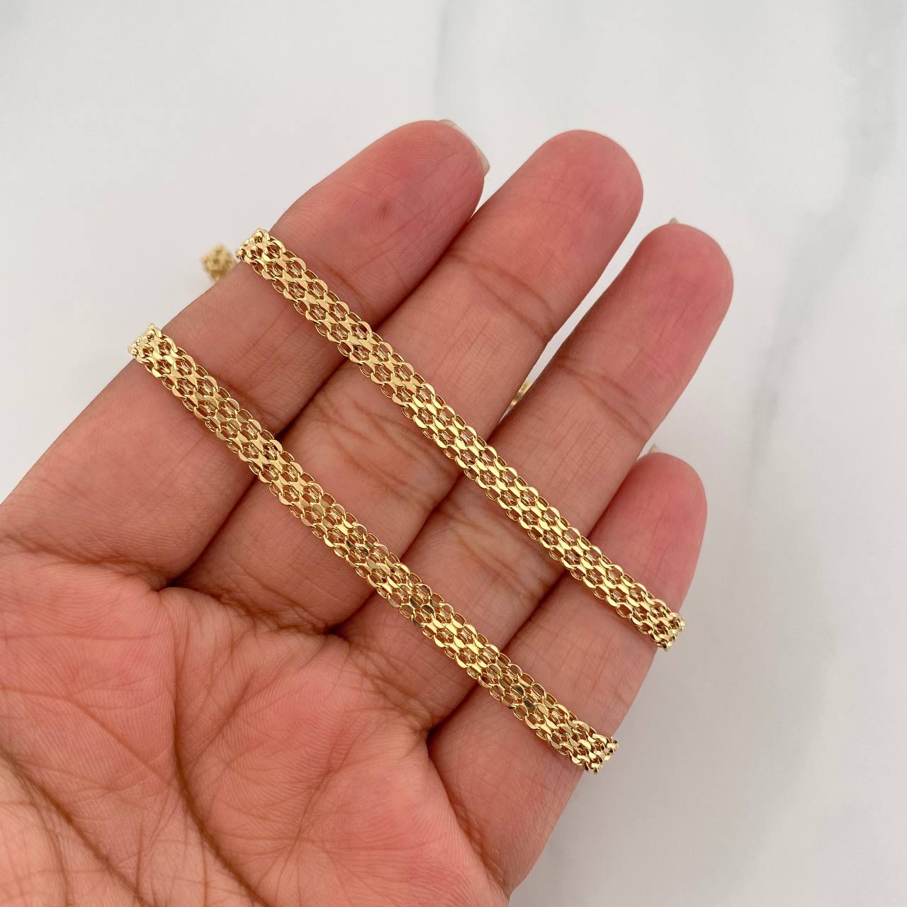 Cadena China 4.4g / 45cm / 4.1mm Oro Amarillo 18K