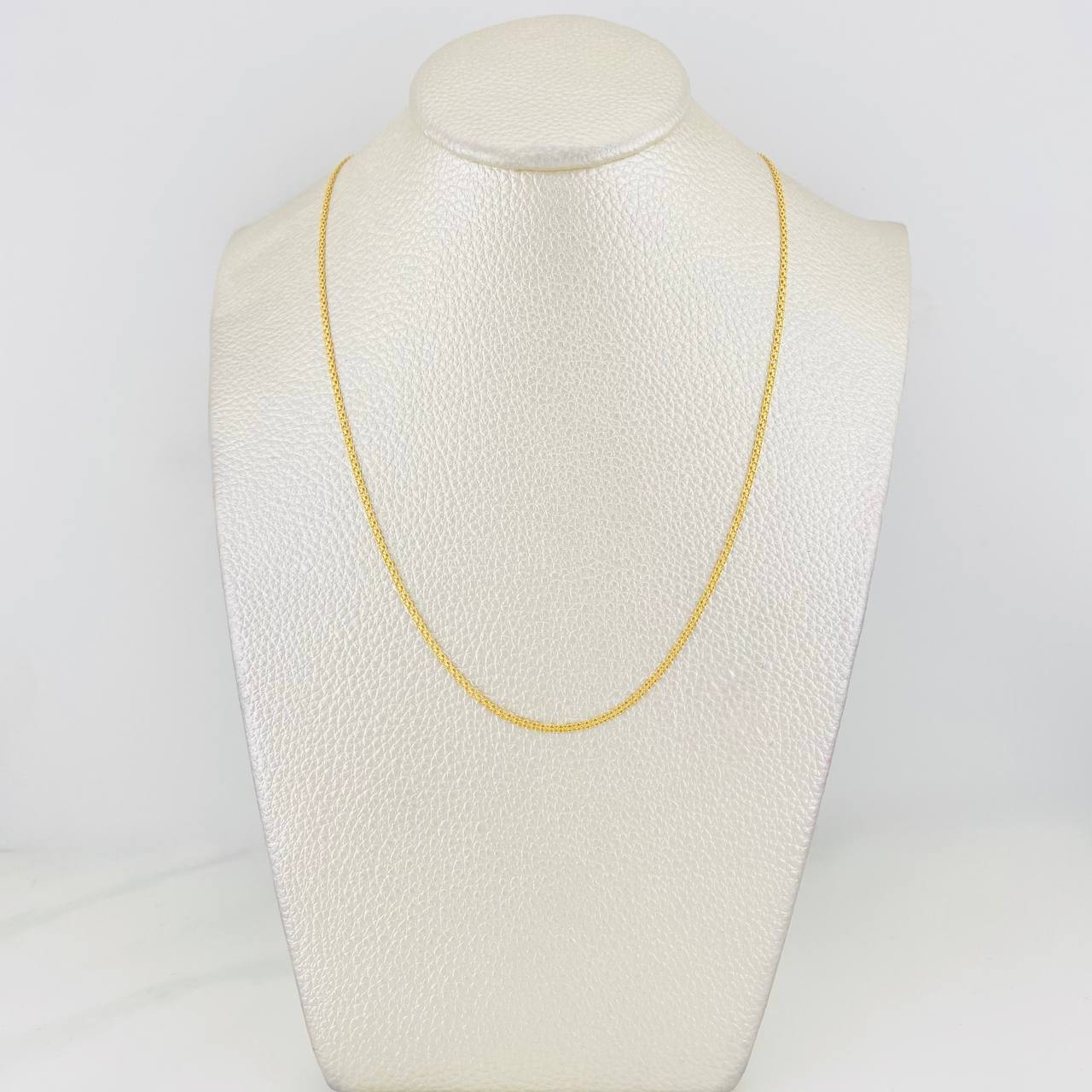 Cadena China 3.3g / 60cm / 1.37mm Oro Amarillo 18K