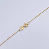 Set Cadena Veneciana 1.05gr / 45cm / 0.5mm + Dije Virgen Guadalupe 0.6gr / 1.6cm Diamantada Oro Amarillo 18K (Oferta) &