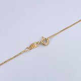 Set Cadena Veneciana 1.8gr / 45cm / 0.5mm + Dije Grano Café 0.35gr / 1.4cm Troquelado Oro Amarillo 18K (Oferta) &