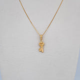 Set Cadena Veneciana 1.1gr / 45cm / 0.5mm + Dije Llave 0.5gr / 2cm Troquelado Oro Amarillo 18K (Oferta) &