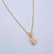 Set Cadena Veneciana 1.8gr / 45cm / 0.5mm + Dije Grano Café 0.35gr / 1.4cm Troquelado Oro Amarillo 18K (Oferta) &
