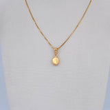 Set Cadena Veneciana 1.8gr / 45cm / 0.5mm + Dije Grano Café 0.35gr / 1.4cm Troquelado Oro Amarillo 18K (Oferta) &