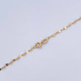 Set Cadena Flor Espejo 0.95gr / 40cm / 1.5mm + Dije Corona RX 0.65gr / 1.6cm Troquelado Oro Amarillo 18K (Oferta) &