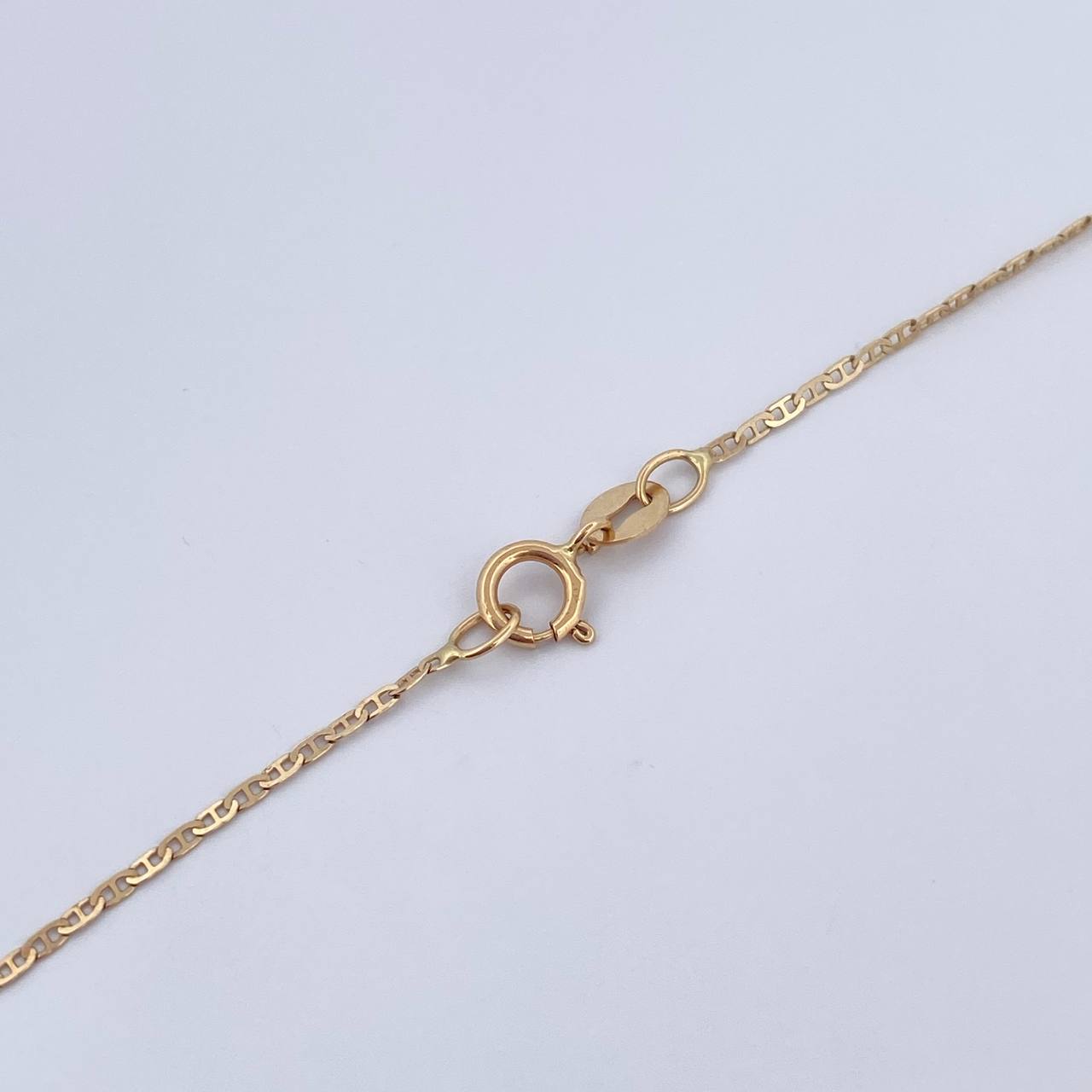 Set Cadena Escalera 1.5gr / 51cm / 0.9mm + Dije Libelula 0.4gr / 1.5cm Troquelado Oro Amarillo 18K (Oferta) &