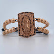 Pulsera Negra Virgen de Guadalupe 10.35gr / Oro 18K $