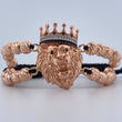 Pulsera Negra Leon Corona 13.6gr / Oro 18K $
