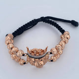 Pulsera Negra Leon Corona 13.6gr / Oro 18K $