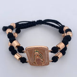 Pulsera Negra Virgen Guadalupe 14.05gr / Oro 18K $