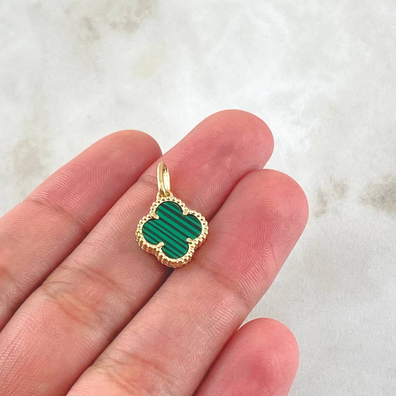 Dije Trebol 1.7gr / 2cm / Nac.Esp. Oro 18K