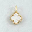 Dije Trebol Blanco 1.8gr / 1.9cm / Oro Amarillo Nac.Esp. 18K
