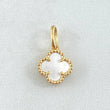 Dije Trebol Blanco 1.2gr / 1.7cm / Oro Amarillo Nac.Esp. 18K