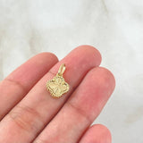 Dije Trebol Dorado  1.4gr / 1.7cm / Oro Amarillo Nac.Esp. 18K ©