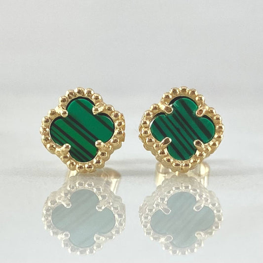 Topos Trebol Verde 1.95gr / Oro Amarillo Nac.Esp. 18K ©